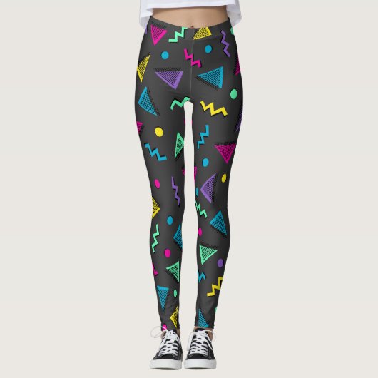 Leggings 80s Formes multicolores (Devant)