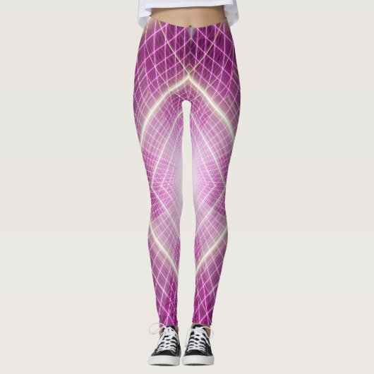 Leggings 80s Rétro : Arrière - plan 3D Sci-Fi. (Devant)