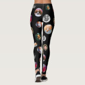 Leggings 8 Photo polka point Cercles Modèles Exercice noir (Dos)