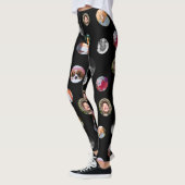 Leggings 8 Photo polka point Cercles Modèles Exercice noir (Gauche)