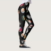 Leggings 8 Photo polka point Cercles Modèles Exercice noir (Droite)