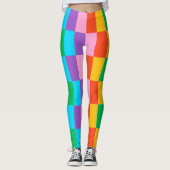 Leggings à blocs de couleur Rainbow Steps – Style  (Devant)