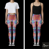 Leggings à carreaux chic et colorés