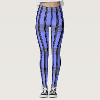 Leggings à carreaux noir bleu