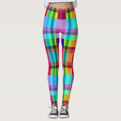 Leggings à carreaux vibrants (Devant)