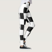 Leggings à chèques en noir et blanc (Droite)