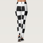 Leggings à chèques en noir et blanc (Dos)