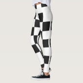 Leggings à chèques en noir et blanc (Gauche)