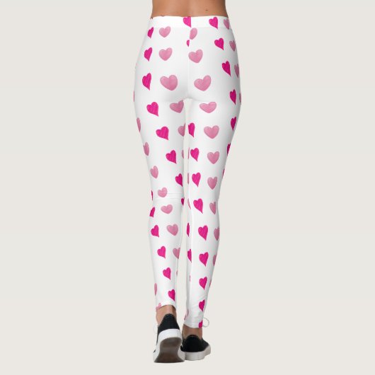 Leggings à coeur blanc (Dos)