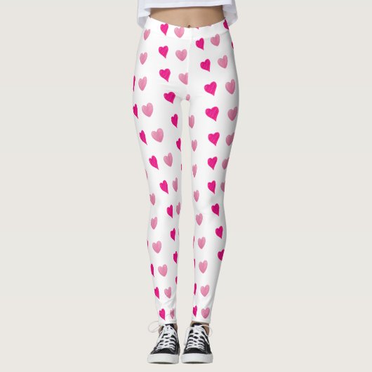 Leggings à coeur blanc (Devant)