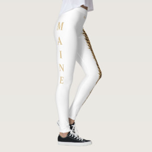 Leggings à cônes de pin blanc de l'État du Maine