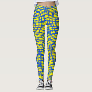 Leggings à damiers 01 Blue.b BYellow BG