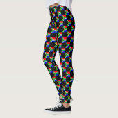 Leggings à damiers Afrique du Sud Motif du drapeau (Gauche)