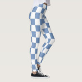Leggings à damiers bleu/gris et blanc (Droite)