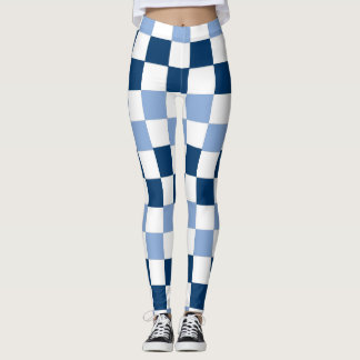 Leggings À damiers bleus