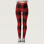 Leggings À damiers de Buffalo noir rouge<br><div class="desc">Leggings</div>