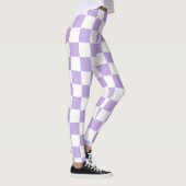 Leggings à damiers Lavande et blanc (Droite)