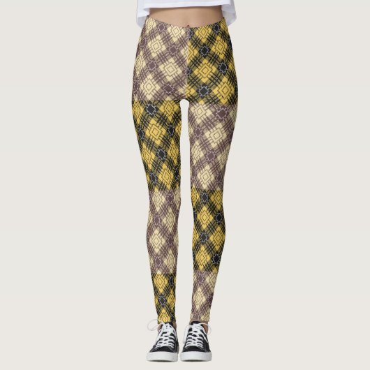 Leggings à damiers Motif.02 (Devant)