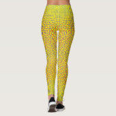 Leggings à damiers motif net 01 BYellow BG (Dos)