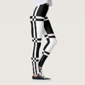 Leggings À damiers noir et blanc (Droite)