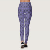 Leggings à damiers patchs motif bw Violet BG (Dos)