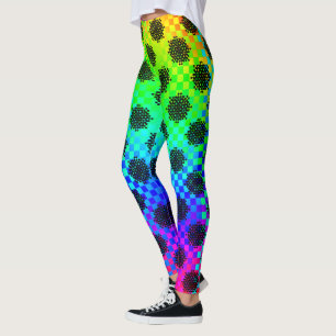 Leggings à damiers Wheels par Kenneth Yoncich