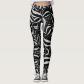 Leggings à Doodle Encre (Devant)