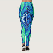 Leggings à éclaboussures bleues (Dos)