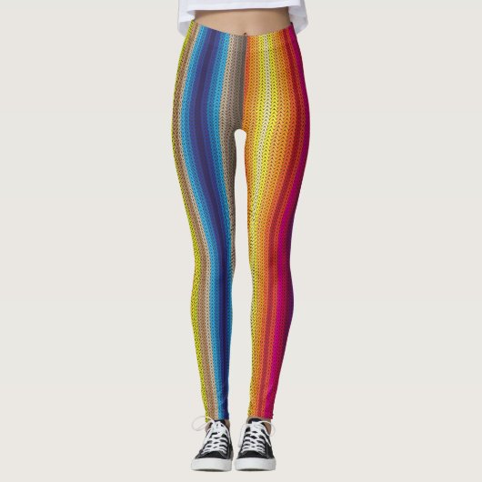 Leggings à effet arc-en-ciel coloré (Devant)
