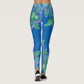 Leggings à fleurs bleues (Dos)