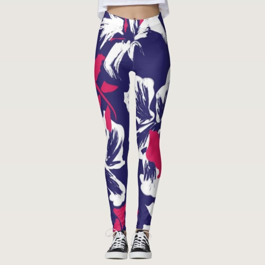 Leggings à fleurs classiques pour dames (Devant)