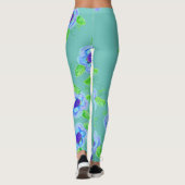 Leggings à fleurs d'Aqua (Dos)