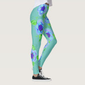 Leggings à fleurs d'Aqua (Droite)