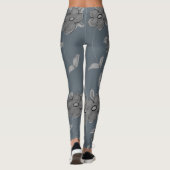 Leggings à fleurs gris-bleu (Dos)