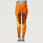 Leggings à fleurs orange (Devant)