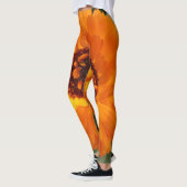 Leggings à fleurs orange (Gauche)