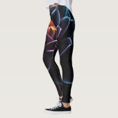 Leggings à fleurs orange (Gauche)
