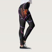 Leggings à fleurs orange (Droite)
