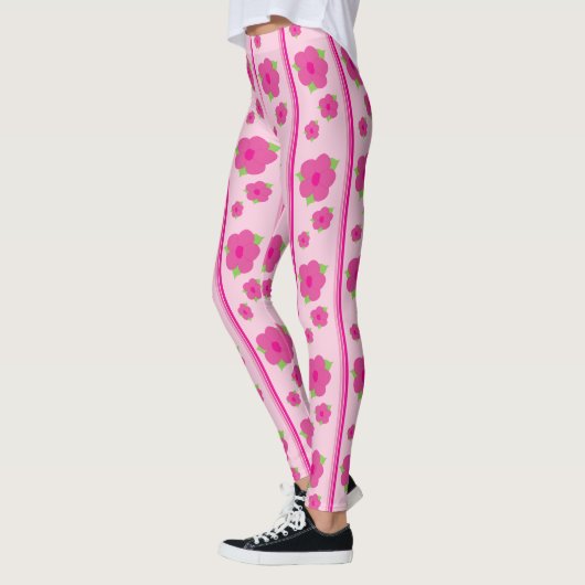 Leggings à fleurs rose (Gauche)