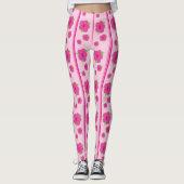 Leggings à fleurs rose (Devant)