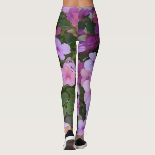 Leggings à fleurs roses (Dos)