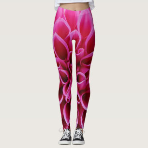 Leggings à fleurs roses