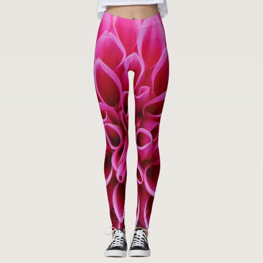 Leggings à fleurs roses (Devant)