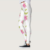 Leggings à fleurs roses chaudes (Gauche)