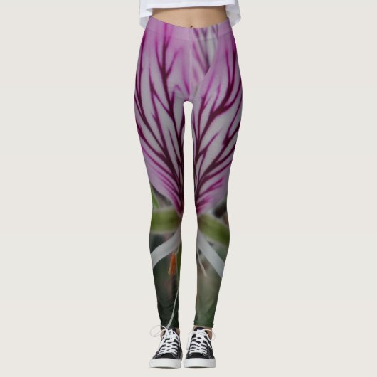 Leggings à fleurs roses/rouges (Devant)