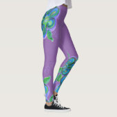 Leggings à fleurs violettes (Droite)