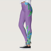 Leggings à fleurs violettes (Gauche)