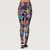Leggings à fleurs violettes foncées (Dos)