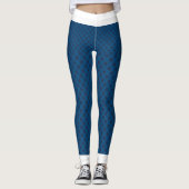 Leggings à haut point bleu (Devant)