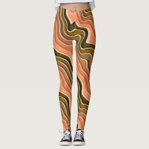 Leggings à haute taille de flux rétro tonalité T